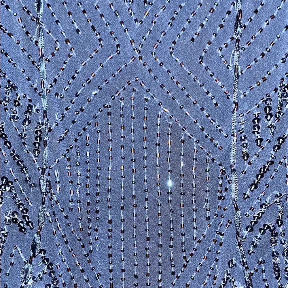 Black Sequin One Shoulder Gown for Weddings - Picture 3 of 4